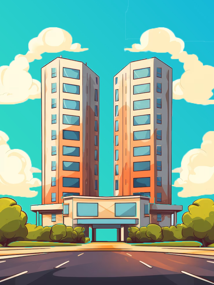 2D Building Illustration